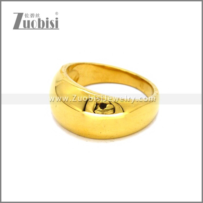 18K Gold Plated Stainless Steel Ring for Women R010432G