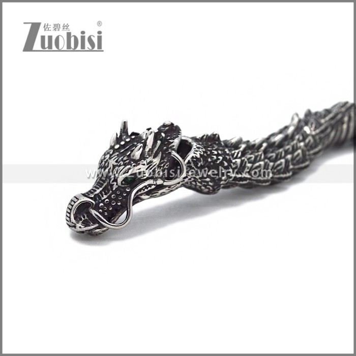 Stainless Steel Casting Dragon Bracelet B010926S