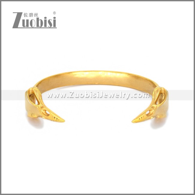 Gold Plating Stainless Steel Raven Bracelet b010941G