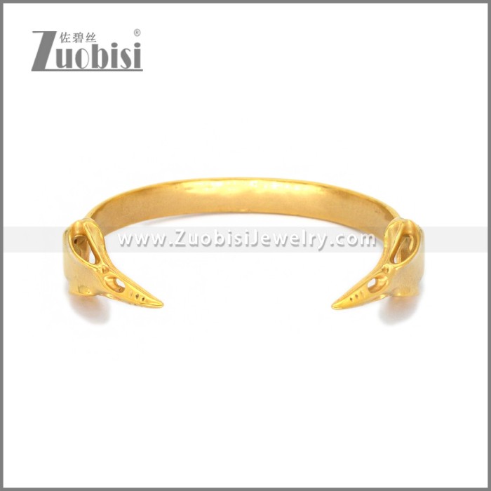 Gold Plating Stainless Steel Raven Bracelet b010941G