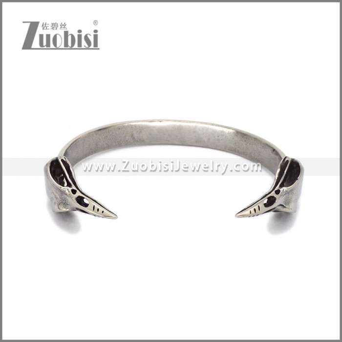 Viking Raven Head Bracelet b010941S