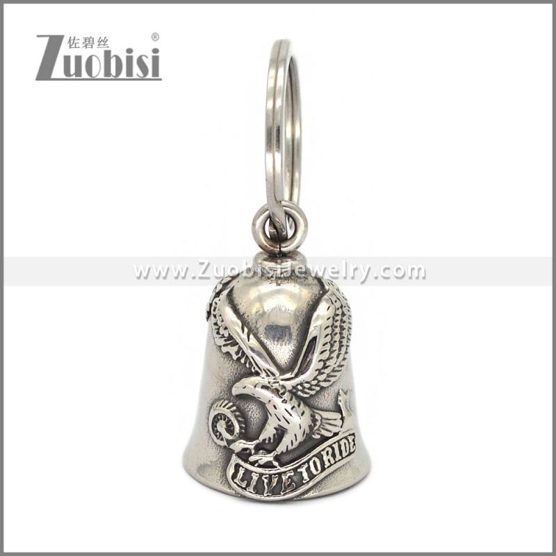 Stainless Steel Eagle Bell Motorcycle Key Chain k000090