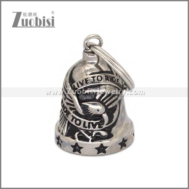 Ride To Live Stainless Steel Eagle Motorcycle Keychain k000093S