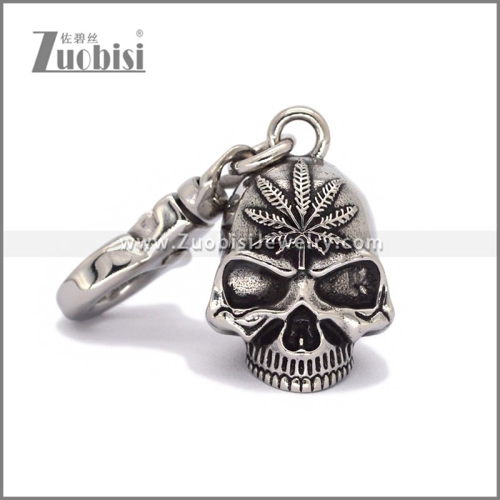 Good luck Motorcycle Gremlin Bell Key Chain in Stainless Steel k000096S