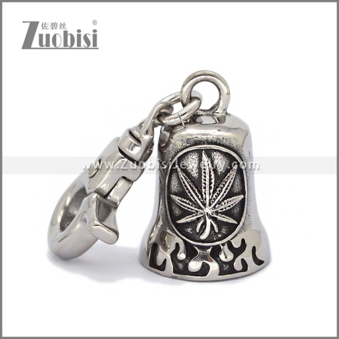 Good luck Motorcycle Gremlin Bell Key Chain in Stainless Steel k000096S