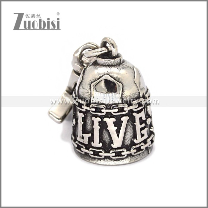 Good luck Motorcycle Gremlin Bell Key Chain in Stainless Steel k000096S