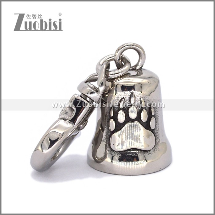 Good luck Motorcycle Gremlin Bell Key Chain in Stainless Steel k000096S