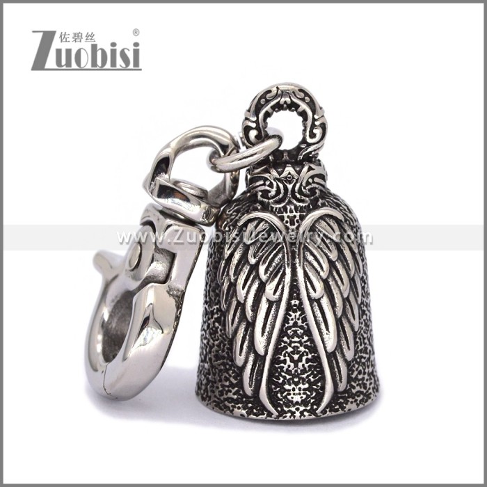 Good luck Motorcycle Gremlin Bell Key Chain in Stainless Steel k000096S