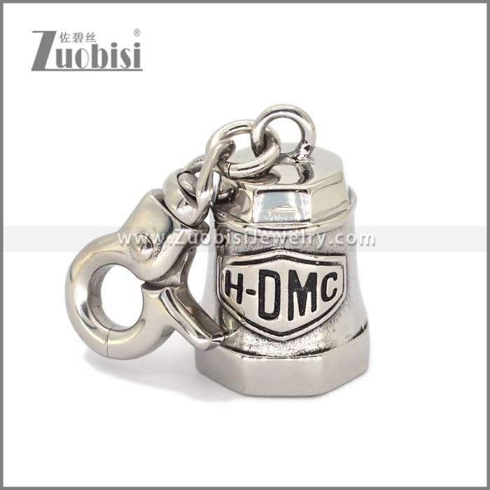 Good luck Motorcycle Gremlin Bell Key Chain in Stainless Steel k000096S
