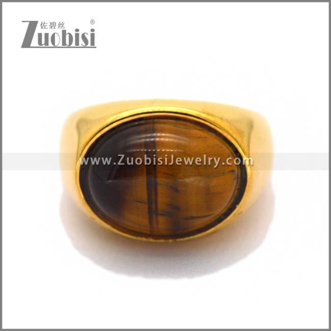 Stainless Steel Stone Ring r010673G5