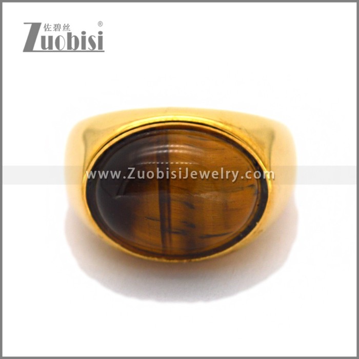 Stainless Steel Stone Ring r010673G5