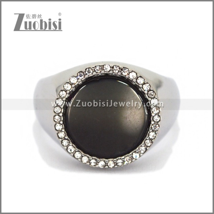 Stainless Steel Stone Ring r010669S1
