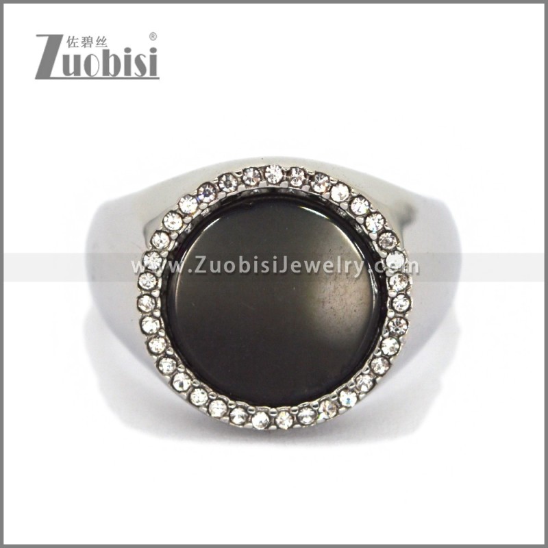 Stainless Steel Stone Ring r010669S1