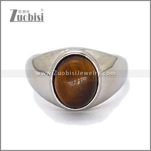 Stainless Steel Stone Ring r010667S5