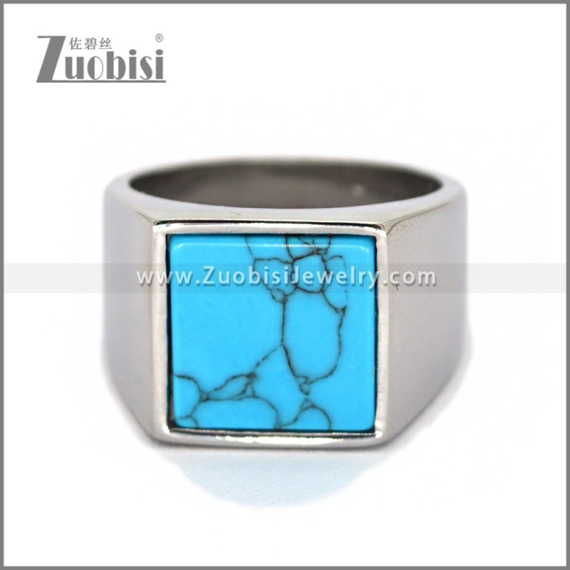 Stainless Steel Stone Ring r010674S3