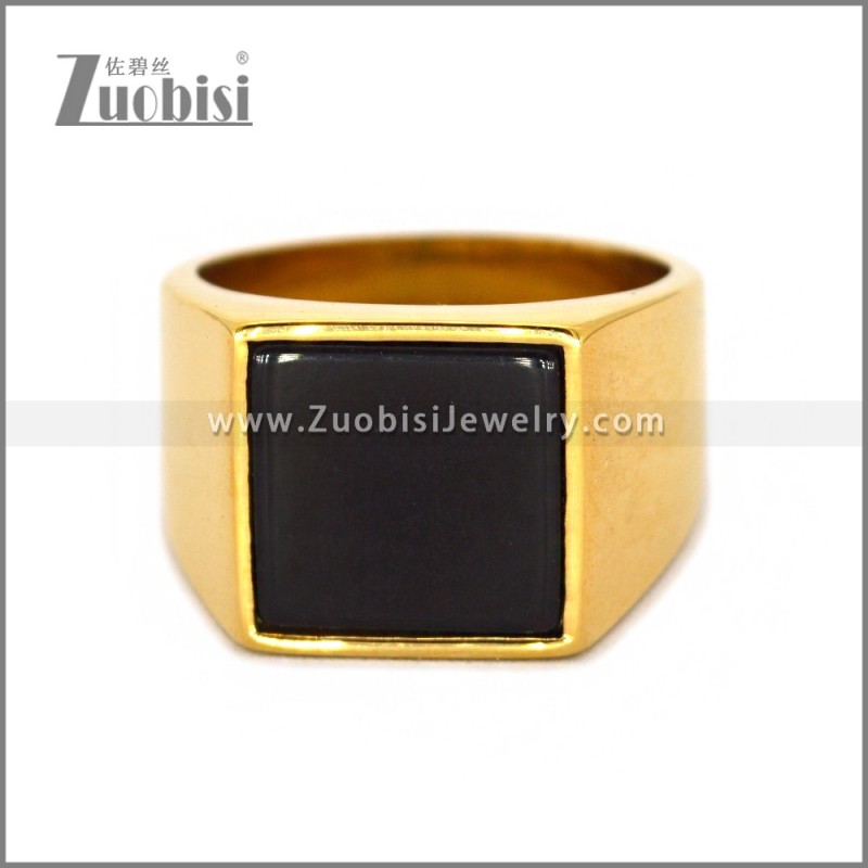 Stainless Steel Stone Ring r010674G4