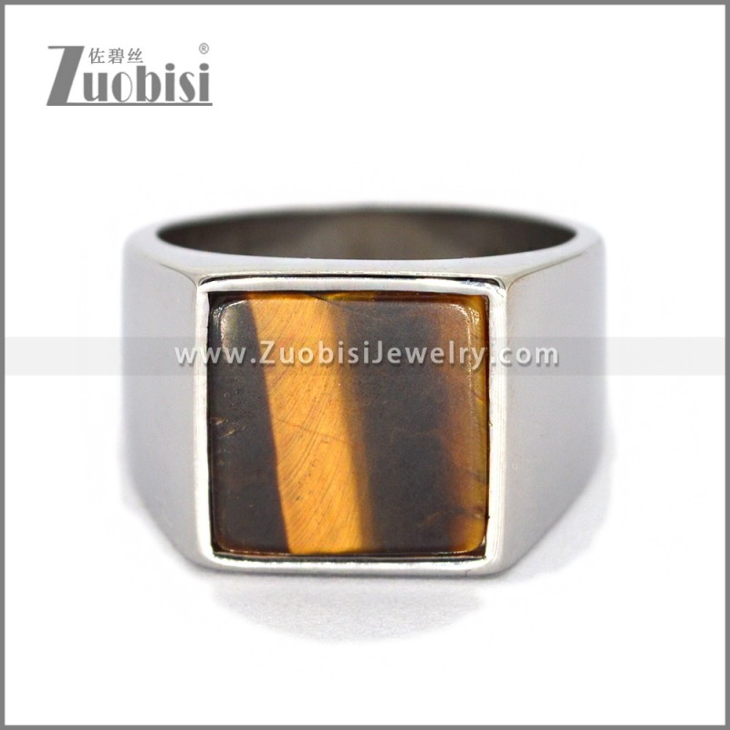 Stainless Steel Stone Ring r010674S5