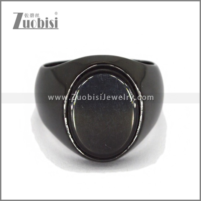 Stainless Steel Stone Ring r010670H