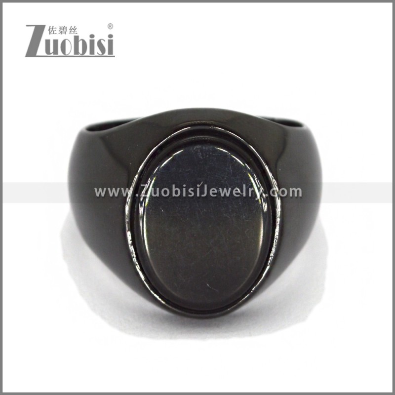 Stainless Steel Stone Ring r010670H