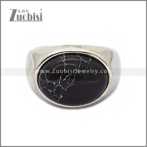 Stainless Steel Stone Ring r010673S3