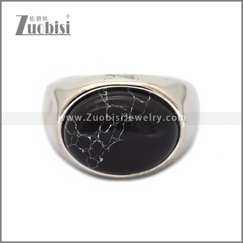 Stainless Steel Stone Ring r010673S3