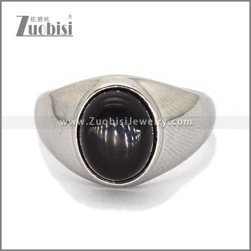 Stainless Steel Stone Ring r010667S4