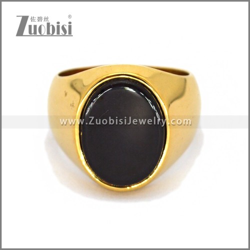 Stainless Steel Stone Ring r010670G
