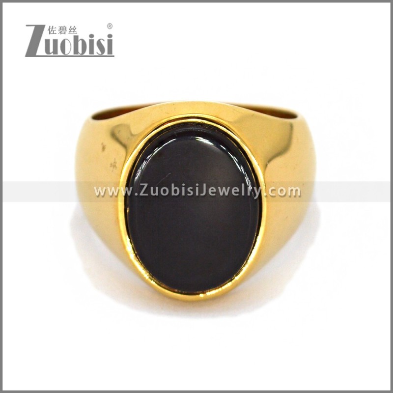 Stainless Steel Stone Ring r010670G
