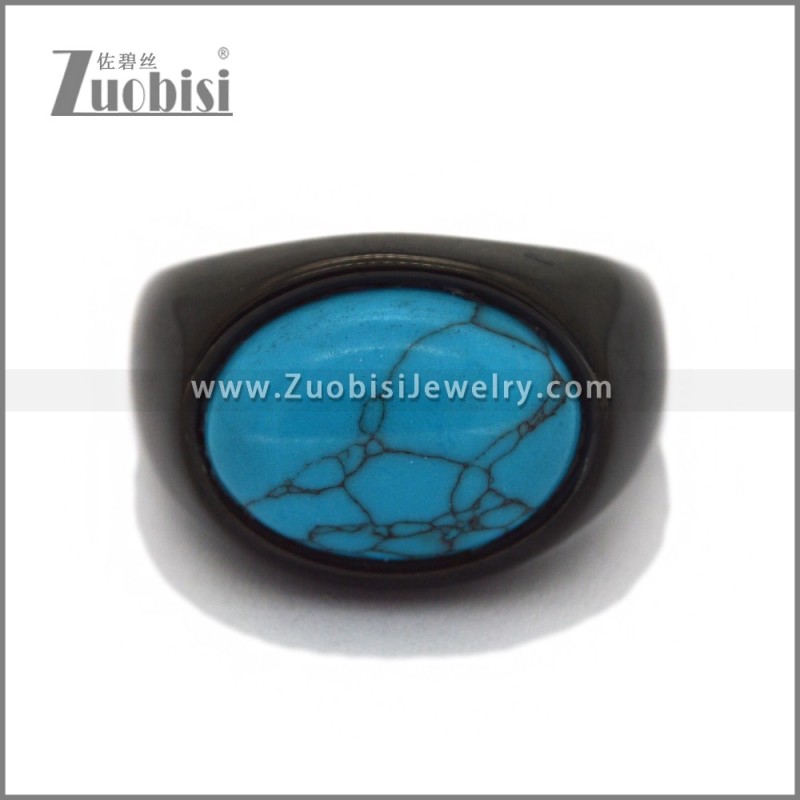 Stainless Steel Stone Ring r010673H4