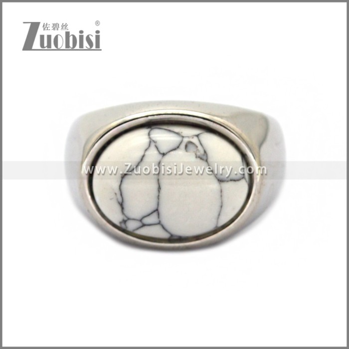 Stainless Steel Stone Ring r010673S2