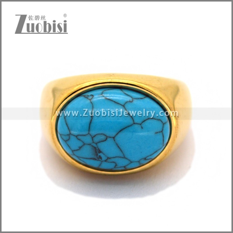 Stainless Steel Stone Ring r010673G4