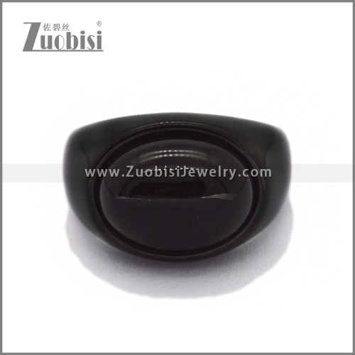 Stainless Steel Stone Ring r010673H1