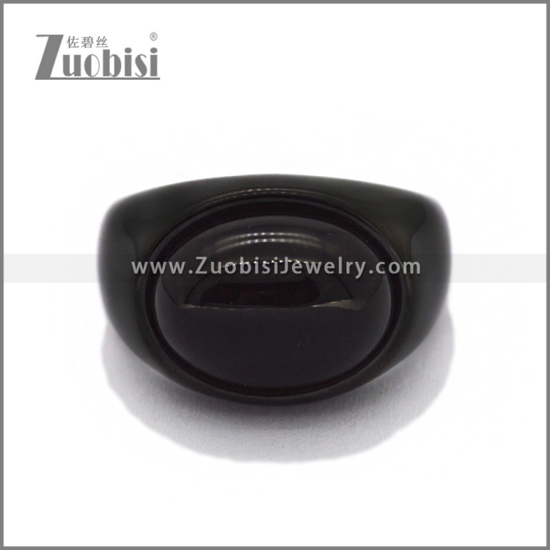 Stainless Steel Stone Ring r010673H1