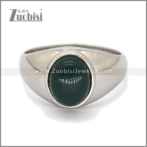 Stainless Steel Stone Ring r010667S3