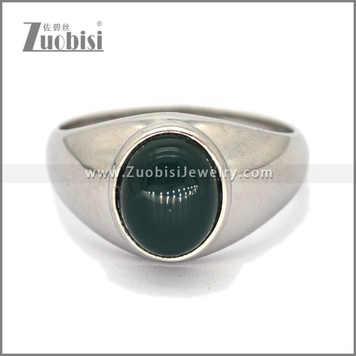 Stainless Steel Stone Ring r010667S3