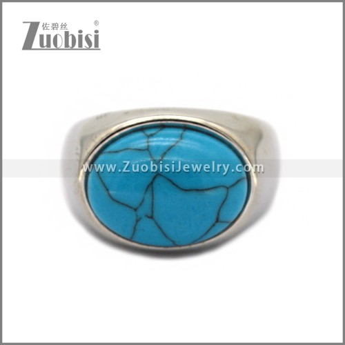 Stainless Steel Stone Ring r010673S4