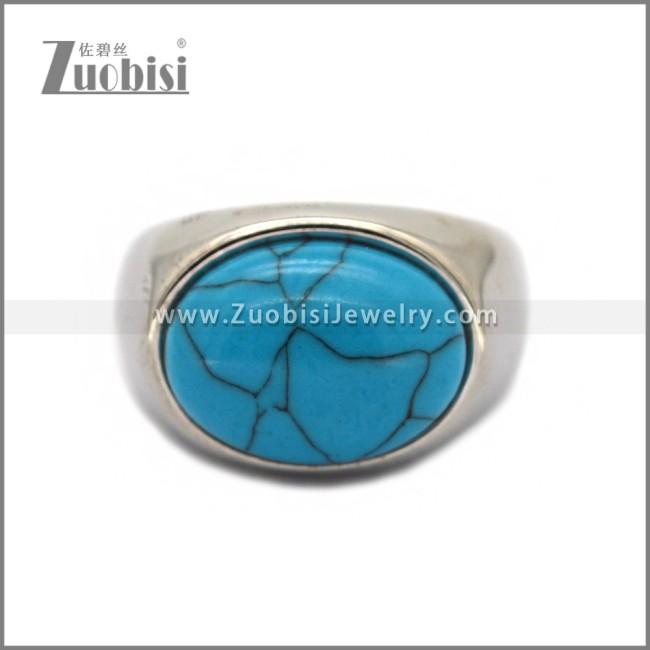 Stainless Steel Stone Ring r010673S4