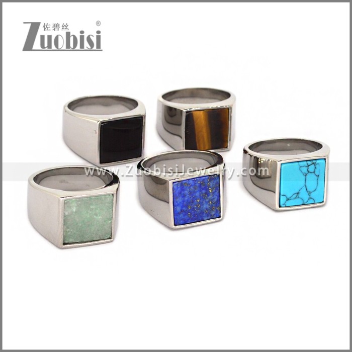 Stainless Steel Stone Ring r010674S4