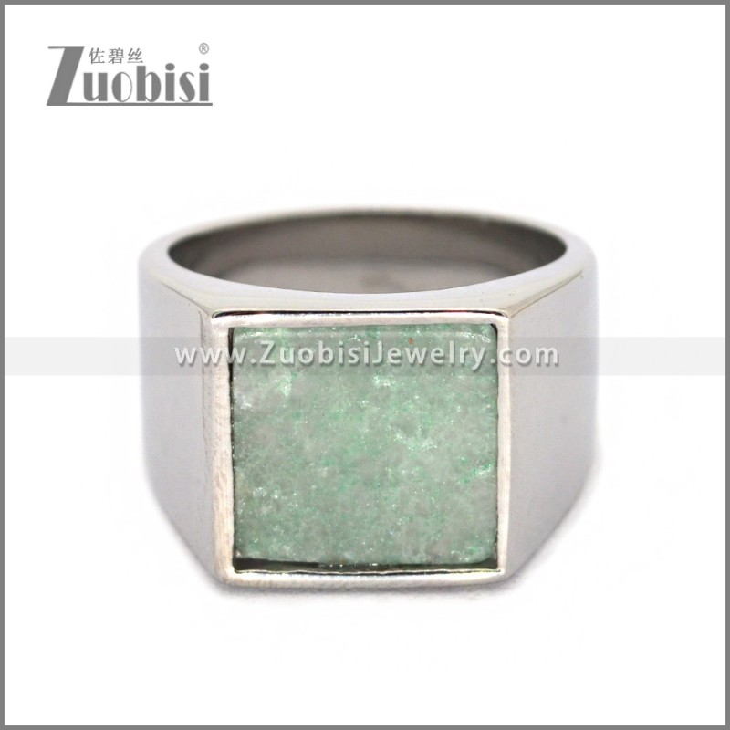 Stainless Steel Stone Ring r010674S1