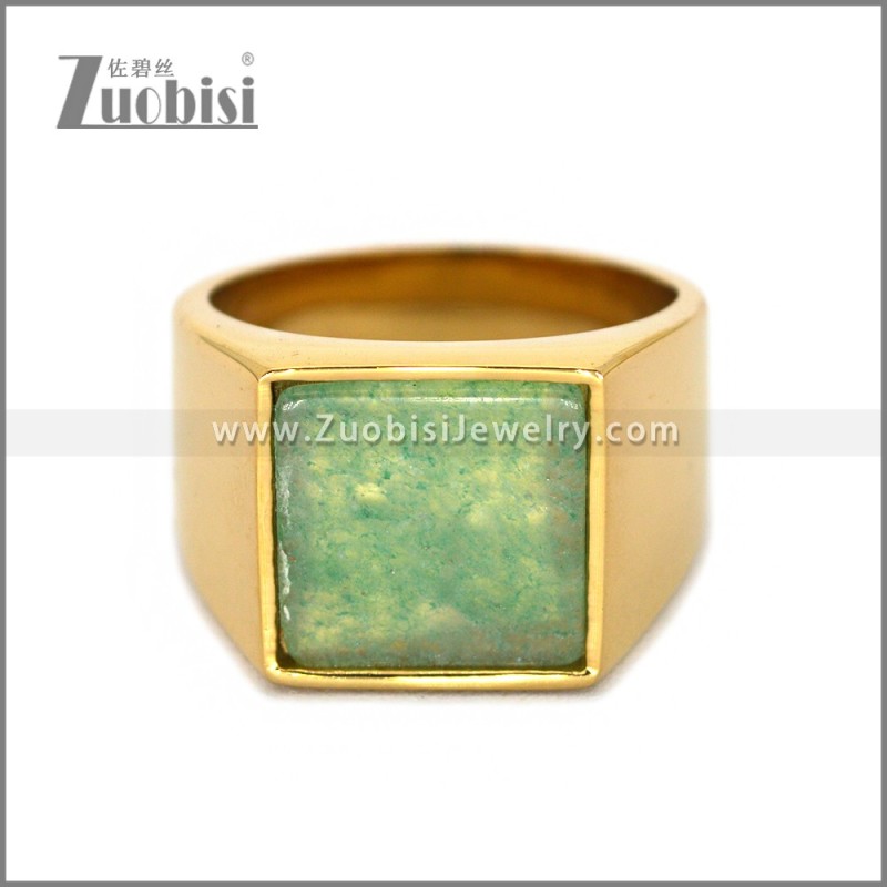 Stainless Steel Stone Ring r010674G1