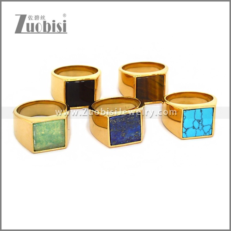 Stainless Steel Stone Ring R010674mg