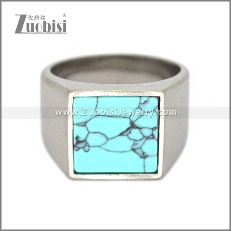 Stainless Steel Stone Ring r010674M2