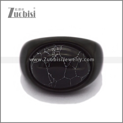 Stainless Steel Stone Ring r010673H3