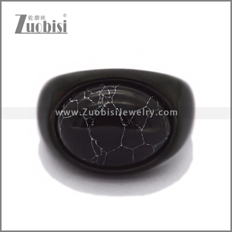 Stainless Steel Stone Ring r010673H3