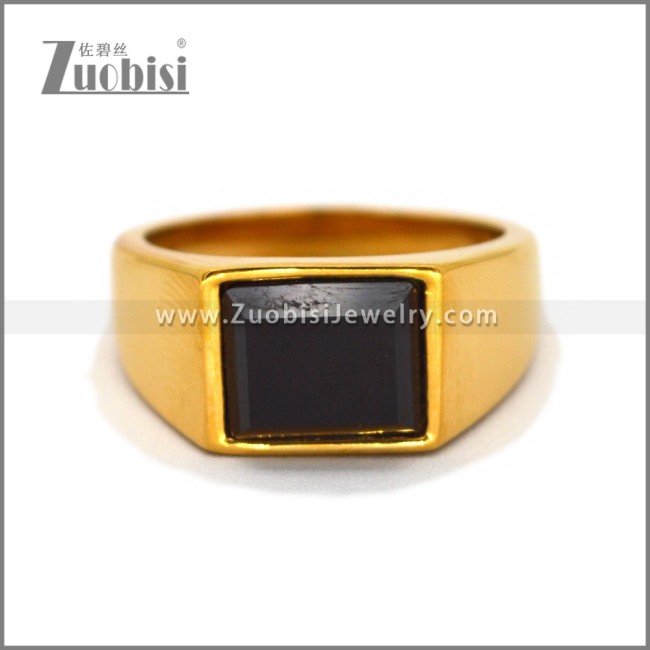 Stainless Steel Stone Ring r010668G