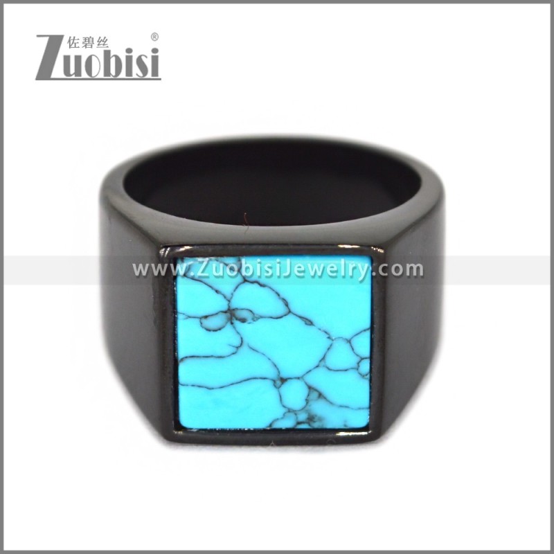 Stainless Steel Stone Ring r010674H1