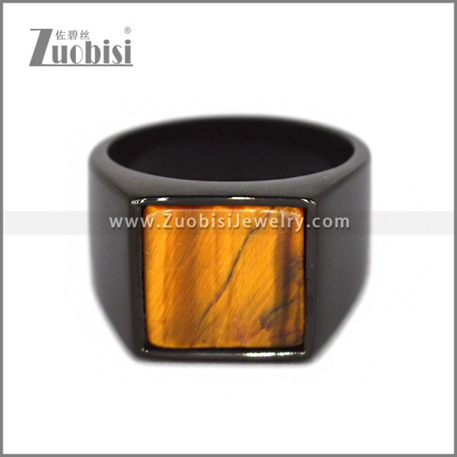 Stainless Steel Stone Ring r010674H2