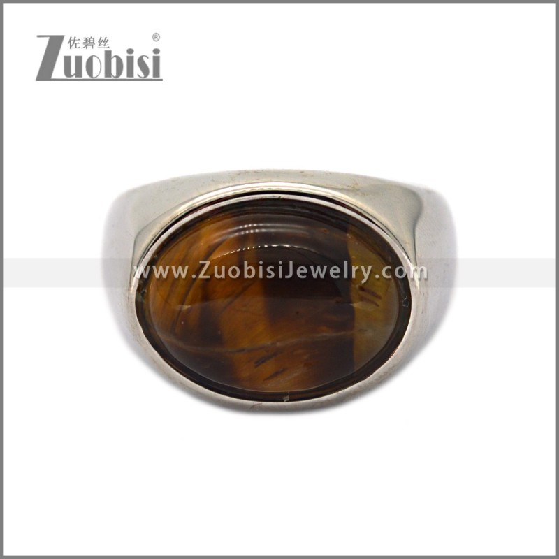 Stainless Steel Stone Ring r010673S5