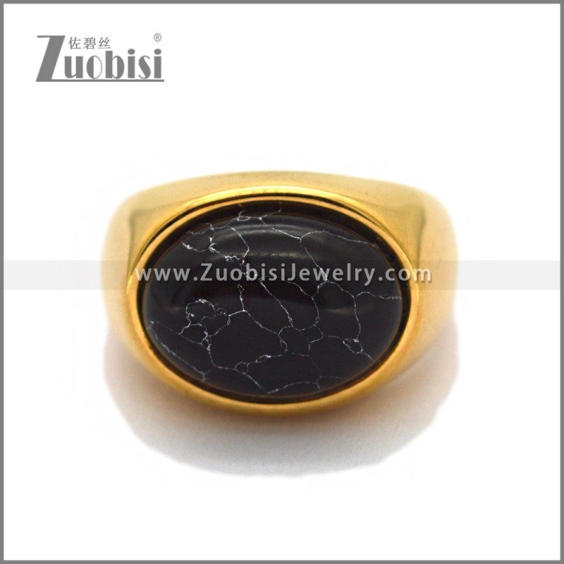 Stainless Steel Stone Ring r010673G3