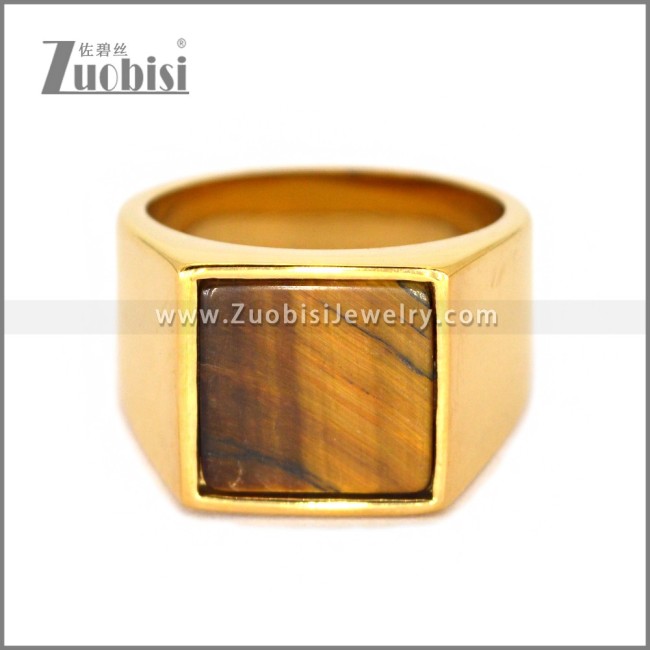 Stainless Steel Stone Ring r010674G5
